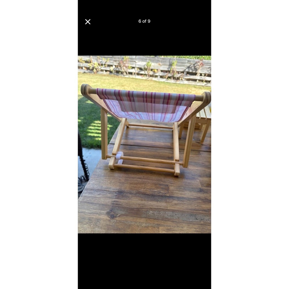 Badger Basket: Two Doll Beach Chair Set with Table - Picture 6 of 9